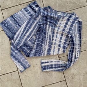 Princess Polly Blue White Tie Dye Dress